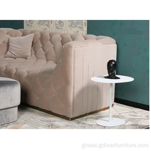  Modern hotel cafe furniture small round side table with powder coated steel Factory